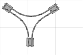 simple à deux voies-3-way-jonction