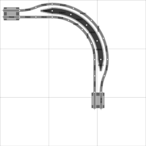 à deux voies-2-plate-forme de station en courbe