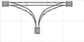 zweigleisigen-Low-Speed-T-Kreuzung