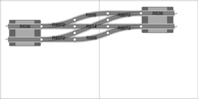 double voie-ciseaux-crossing-offset